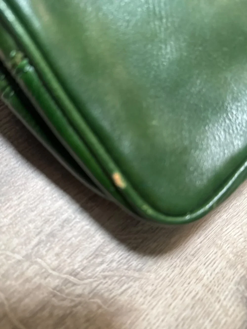 Florence Moon Green Leather Backpack Purse With Plaid Lining & Multiple Compartm